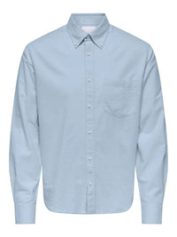 Gaton Regular Skjorte - Cashmere Blue Detail Only & Sons