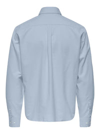 Gaton Regular Skjorte - Cashmere Blue Detail Only & Sons