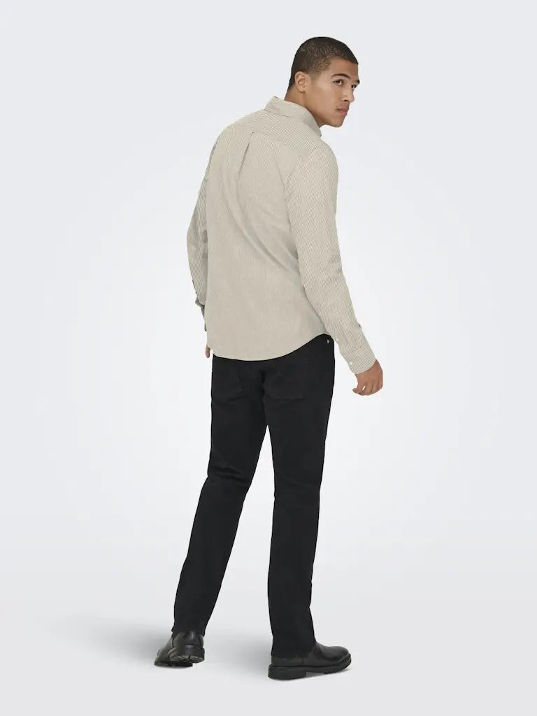 Gaton Regular Skjorte - Falcon Stripe Only & Sons