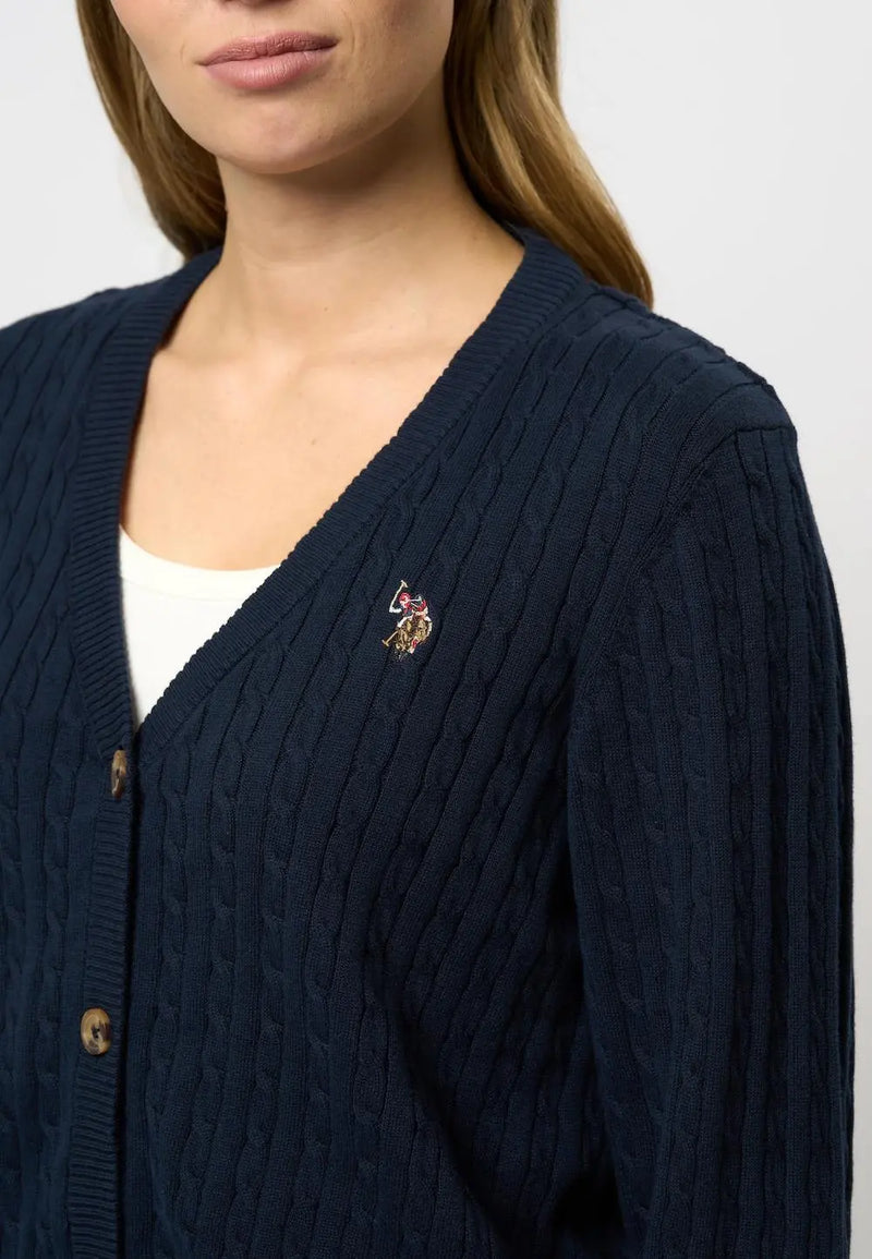 Gill Kabel Cardigan - Dark Sapphire U.S. Polo Assn. W