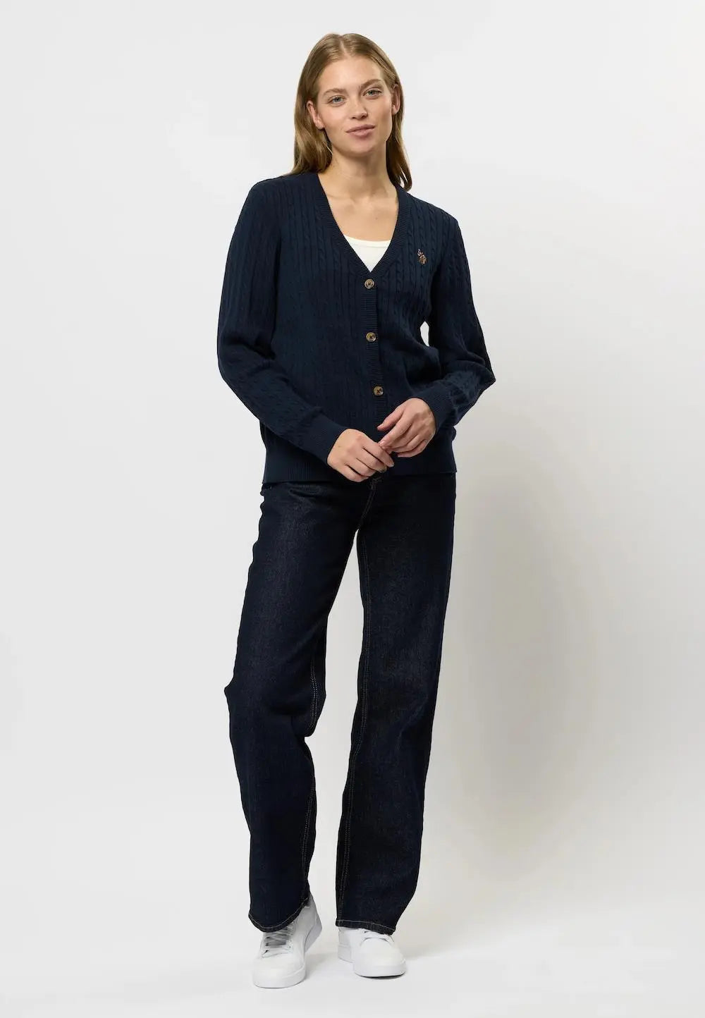 Gill Kabel Cardigan - Dark Sapphire U.S. Polo Assn. W