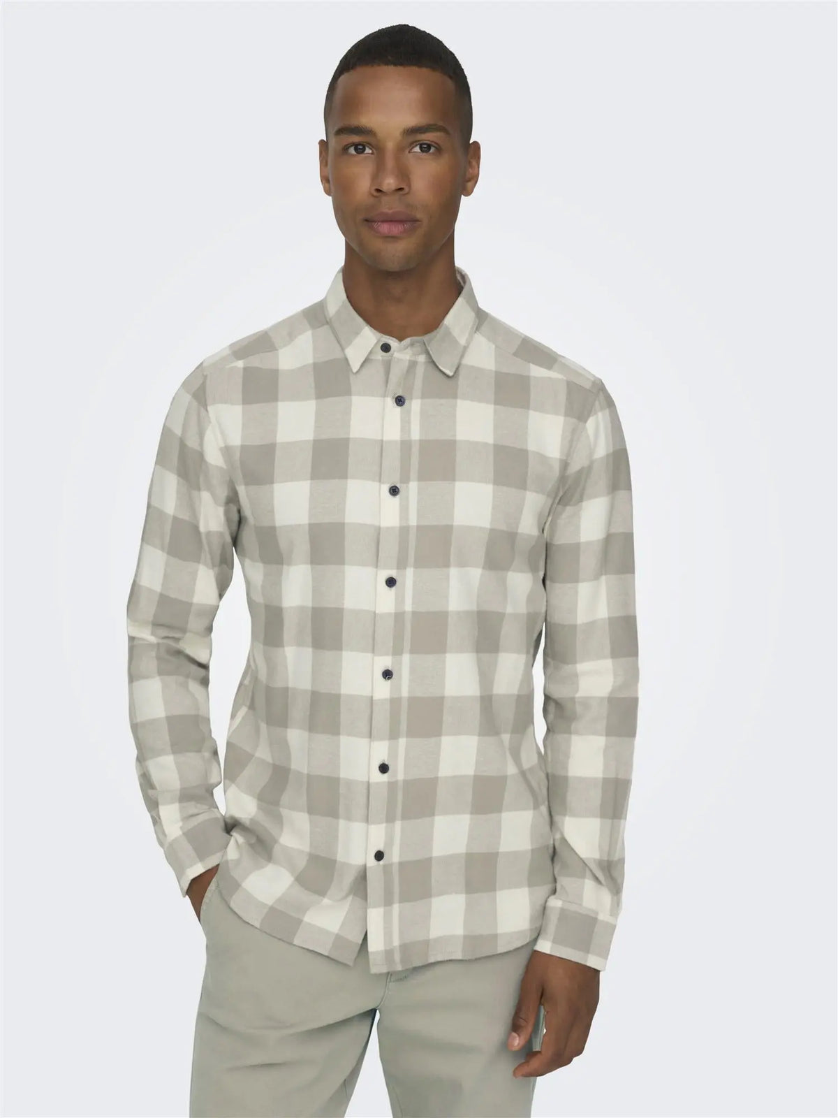 Gudmund Skjorte Check - Antique White Only & Sons