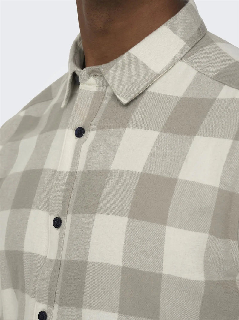 Gudmund Skjorte Check - Antique White Only & Sons