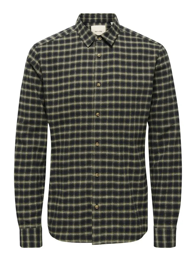 Gudmund Skjorte Check - Black Checks Only & Sons