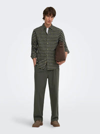 Gudmund Skjorte Check - Black Checks Only & Sons