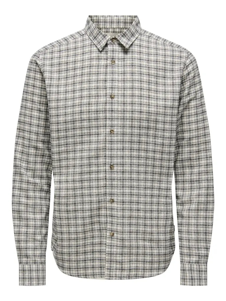 Gudmund Skjorte Check - Egret Checks Only & Sons