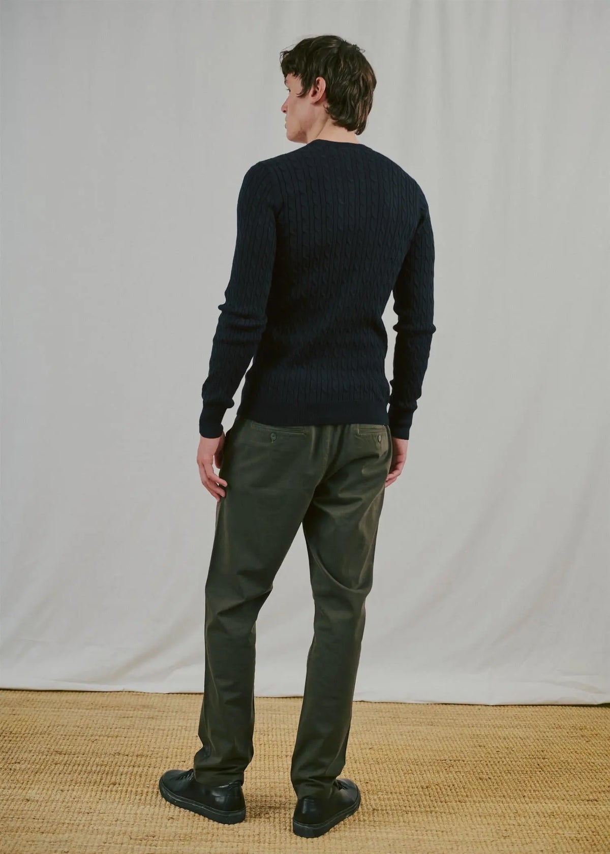 Guizchou Kabelstrikk Genser - Navy Bruun & Stengade