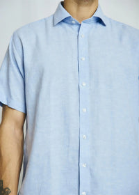 Hauger Linskjorte SS - Light Blue Bruun & Stengade