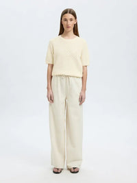 Helen Strikket T-Skjorte - Birch Selected Femme
