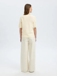 Helen Strikket T-Skjorte - Birch Selected Femme