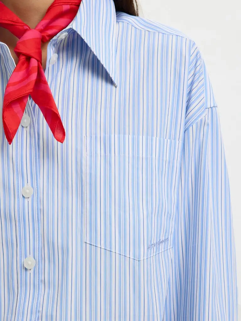 Hotel Amour Skjorte - Light Blue Stripes Selected Femme