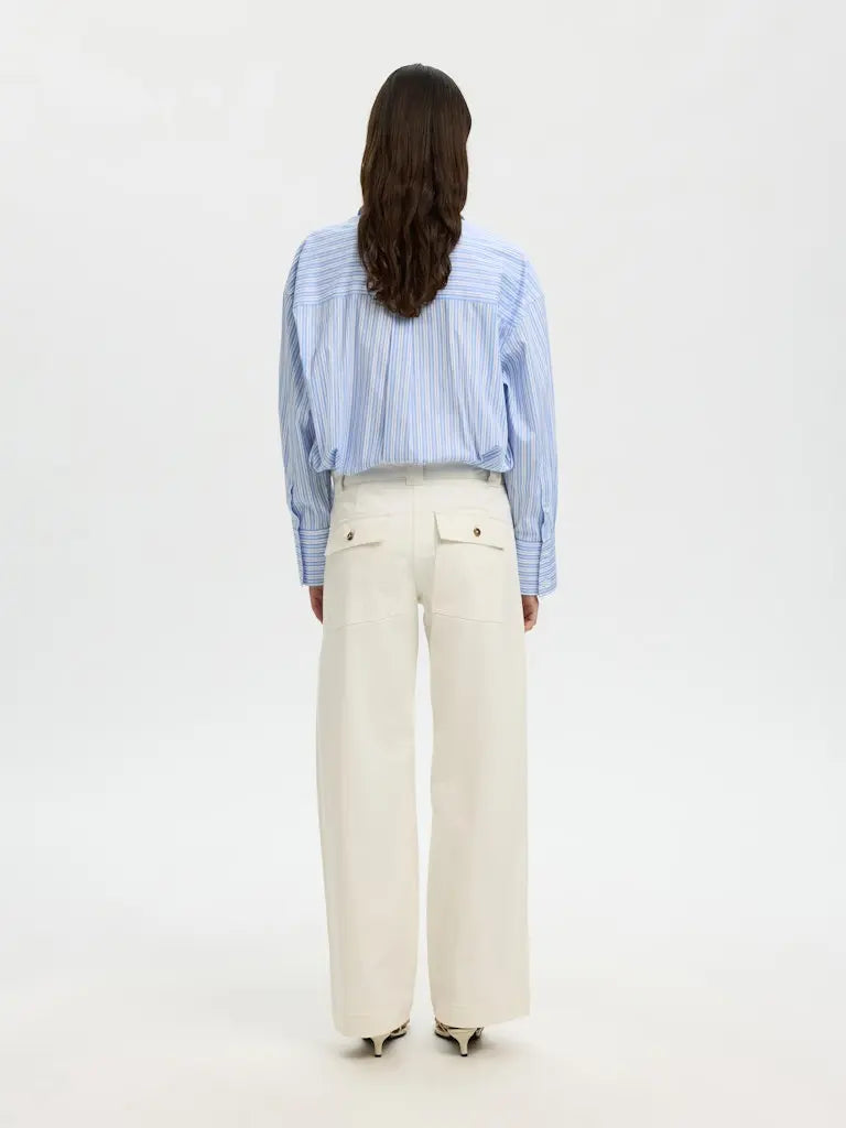 Hotel Amour Skjorte - Light Blue Stripes Selected Femme