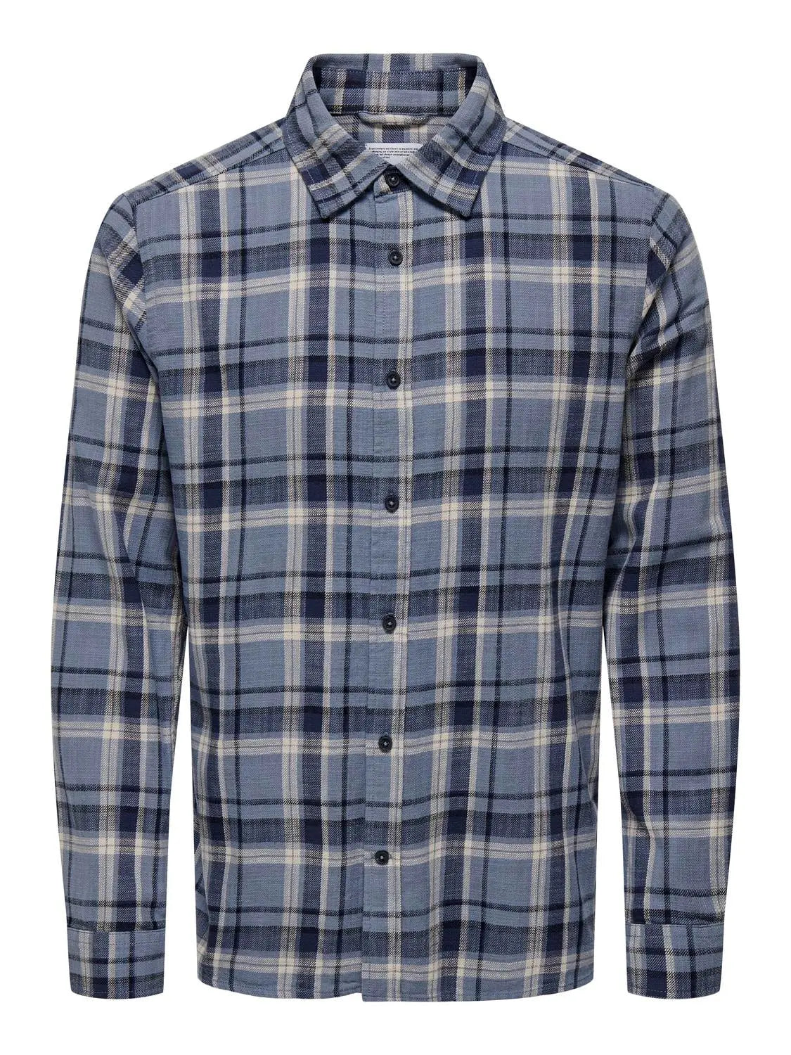 Hunter Regular Skjorte Check - Mood Indigo/Dark Navy Only & Sons