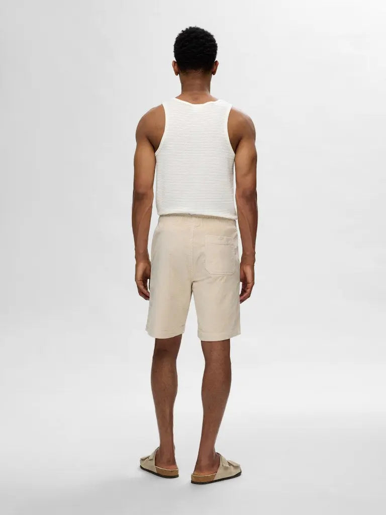 Jace Kordfløyel shorts - Fog Selected Homme