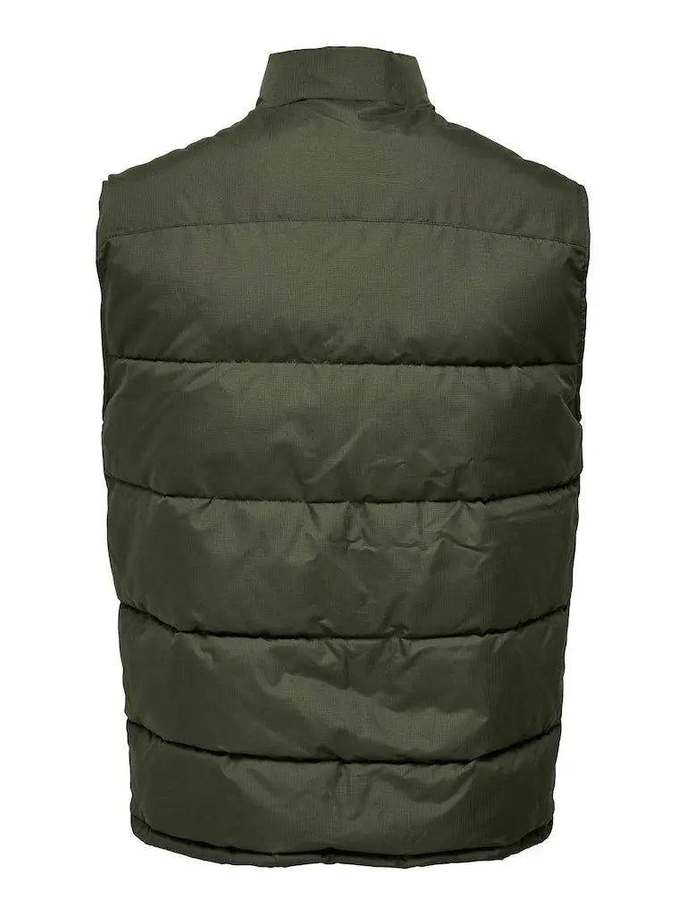 Jake Vest Quilted - Olive Night Only & Sons