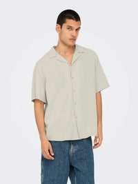 Jannick Resort Skjorte SS - Silver Lining Only & Sons