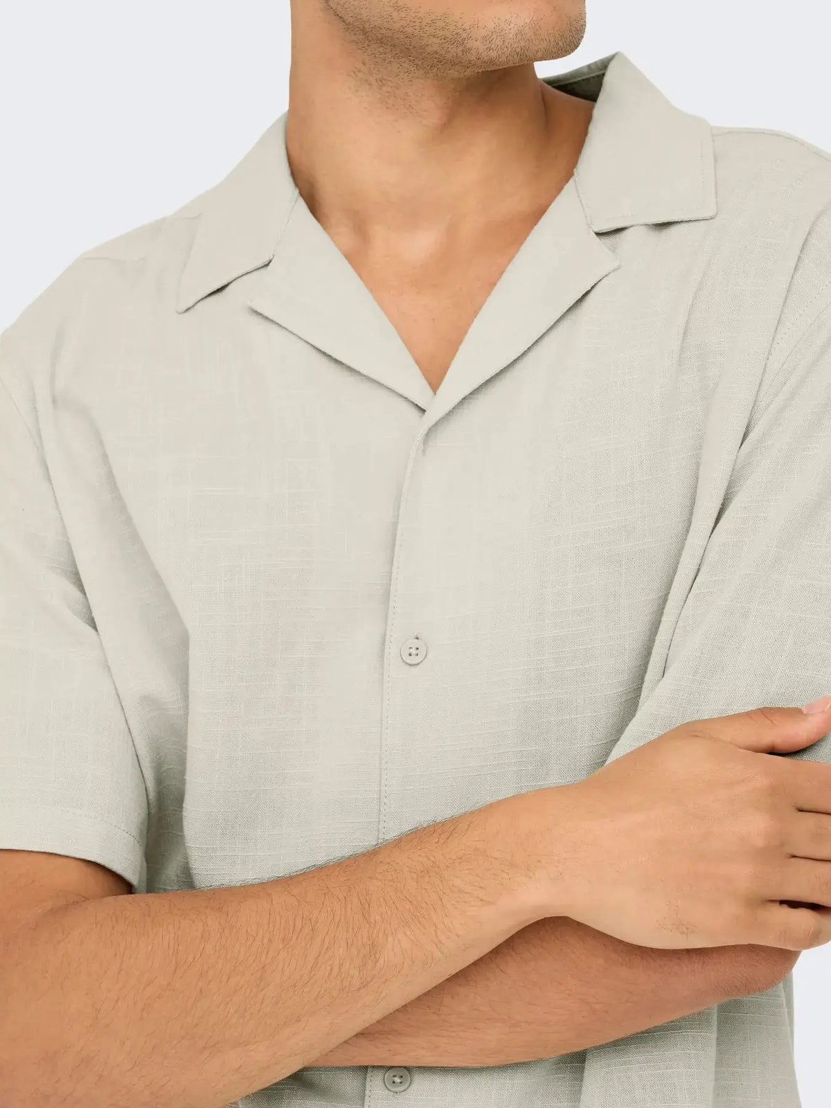 Jannick Resort Skjorte SS - Silver Lining Only & Sons