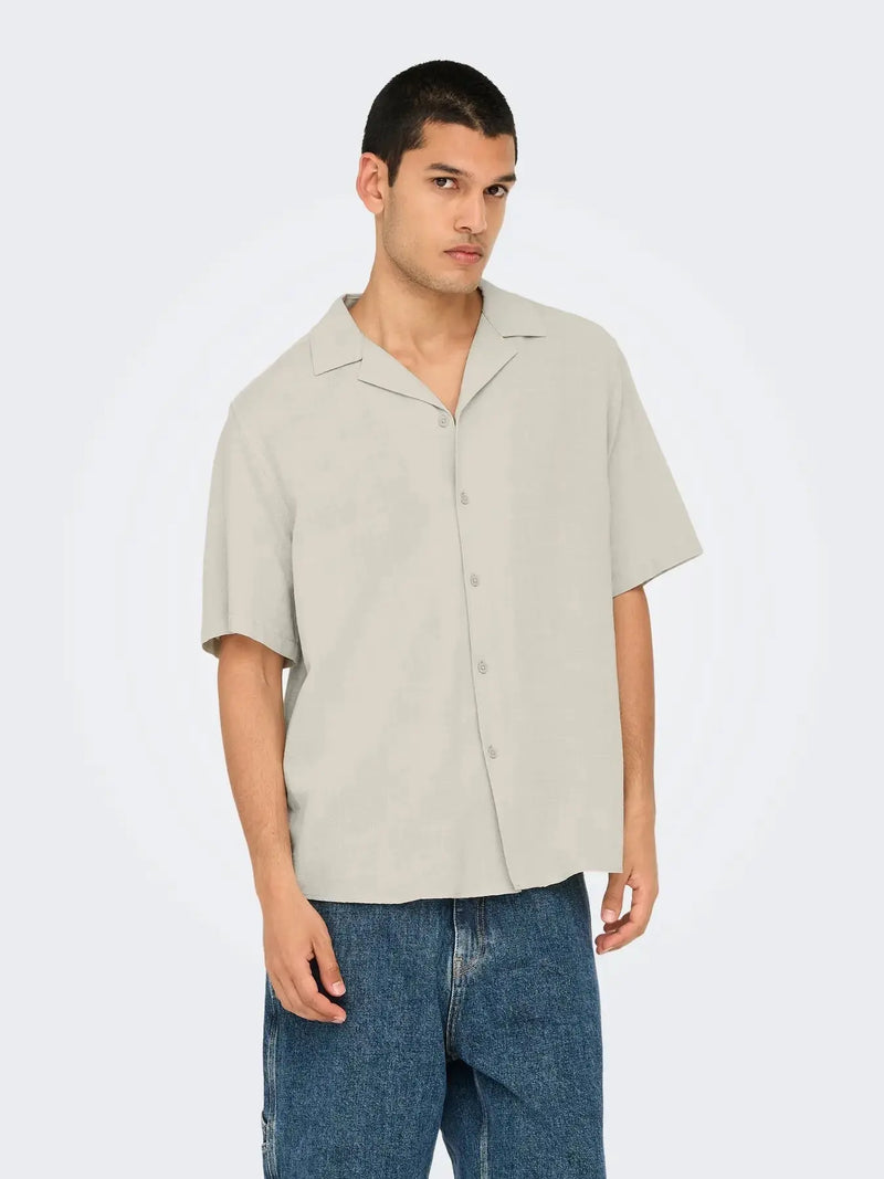 Jannick Resort Skjorte SS - Silver Lining Only & Sons