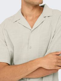 Jannick Resort Skjorte SS - Silver Lining Only & Sons