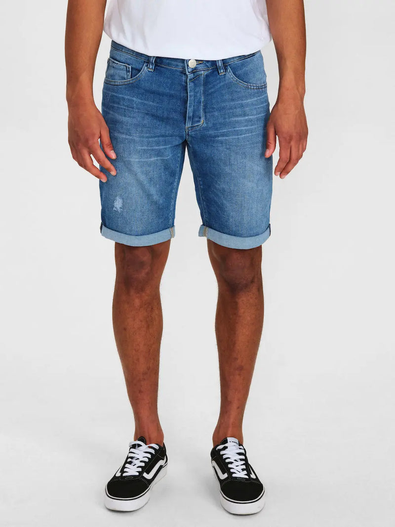 Jason K3787 Flex Shorts - Blue Denim Gabba