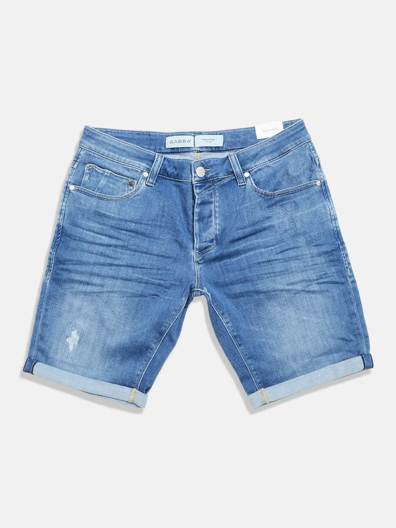 Jason K3787 Flex Shorts - Blue Denim Gabba