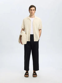 Jax Skjorte - Egret/Broderi Selected Homme