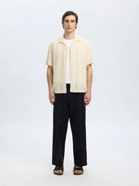 Jax Skjorte - Egret/Broderi Selected Homme