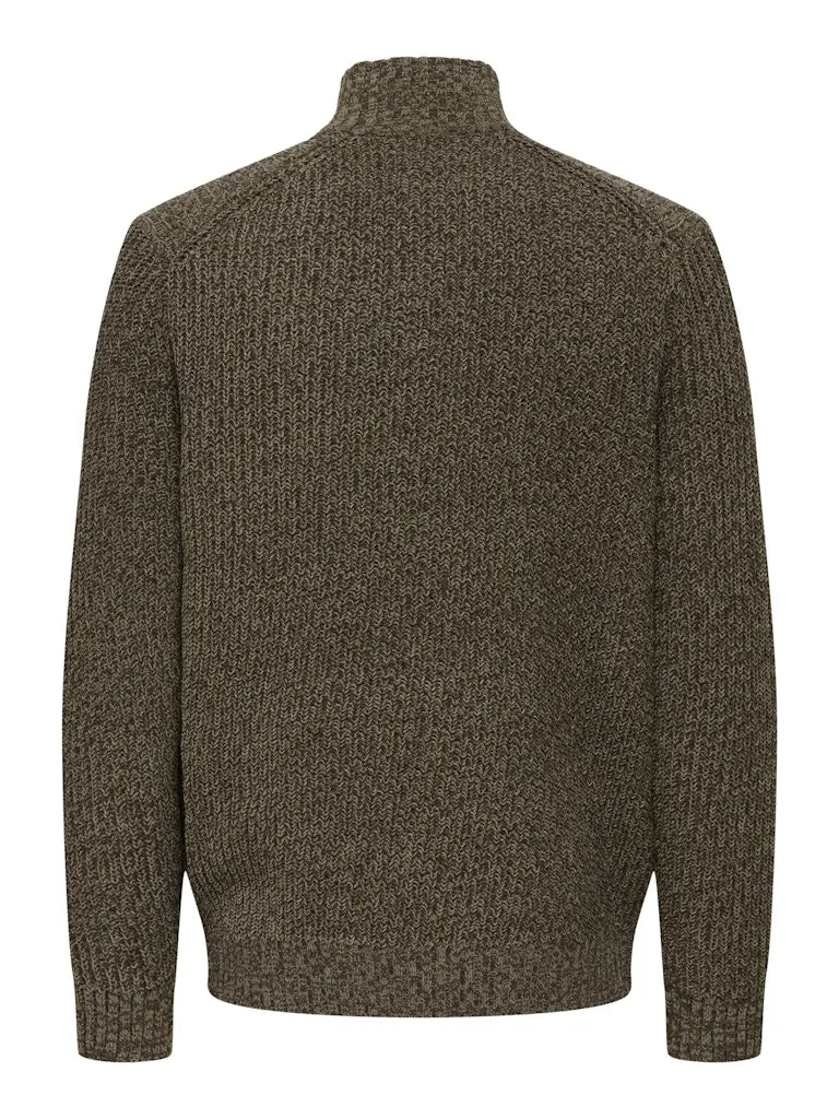 Join Half Zip Genser - Walnut Only & Sons