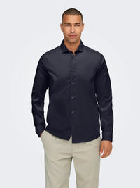 Jordan Twill Skjorte - Night Sky Only & Sons