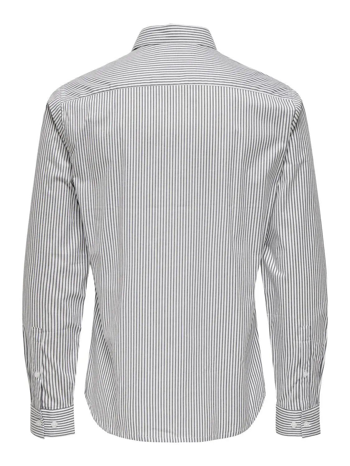 Jordan Twill Stripet Skjorte - Navy Blazer/White Only & Sons