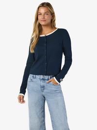 Judy Cardigan - Navy Blazer Detail Noisy May