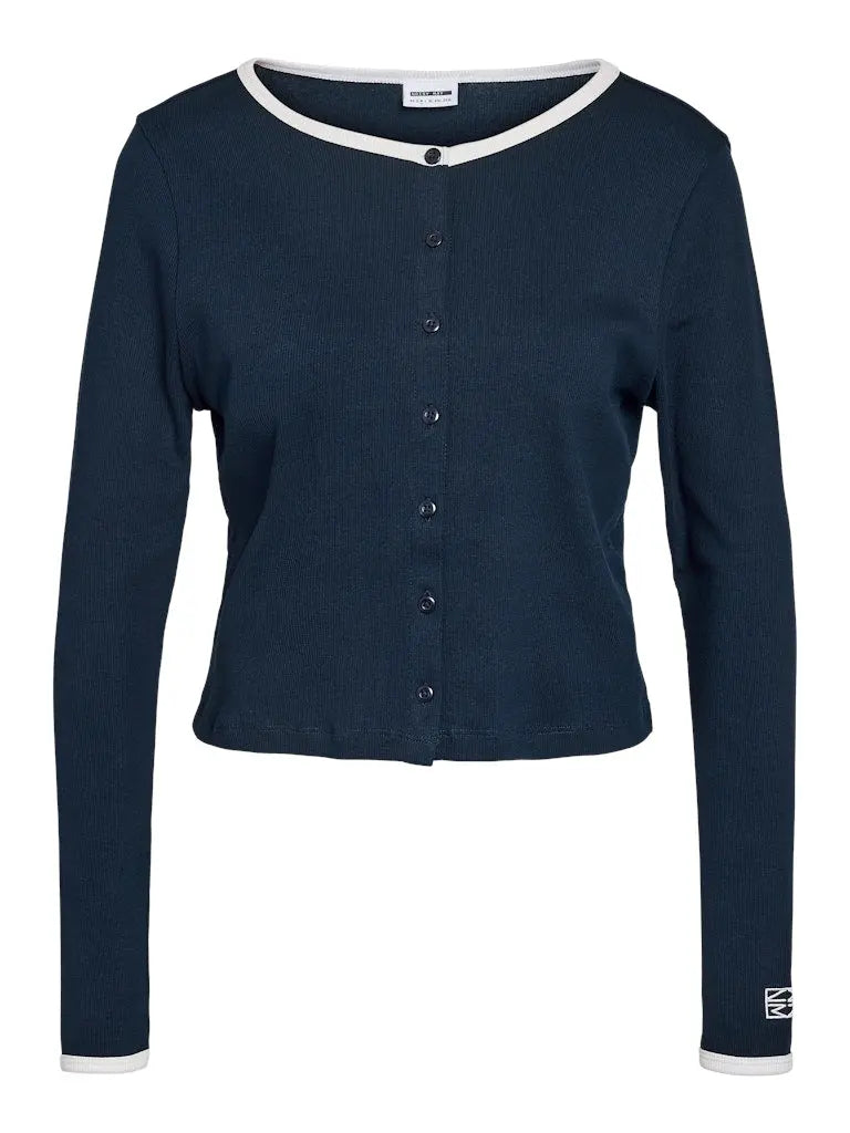 Judy Cardigan - Navy Blazer Detail Noisy May