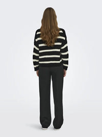 Justy Strikket Genser - Black Stripes JDY