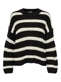 Justy Strikket Genser - Black Stripes JDY