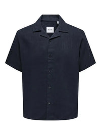 Kari Linskjorte Resort SS - Dark Navy Only & Sons