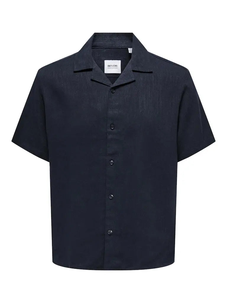 Kari Linskjorte Resort SS - Dark Navy Only & Sons