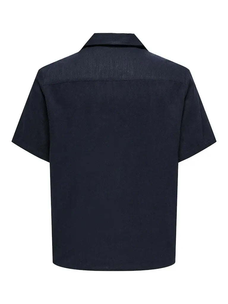 Kari Linskjorte Resort SS - Dark Navy Only & Sons