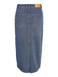 Kath Midi Denimskjørt - Medium Blue Denim Noisy May