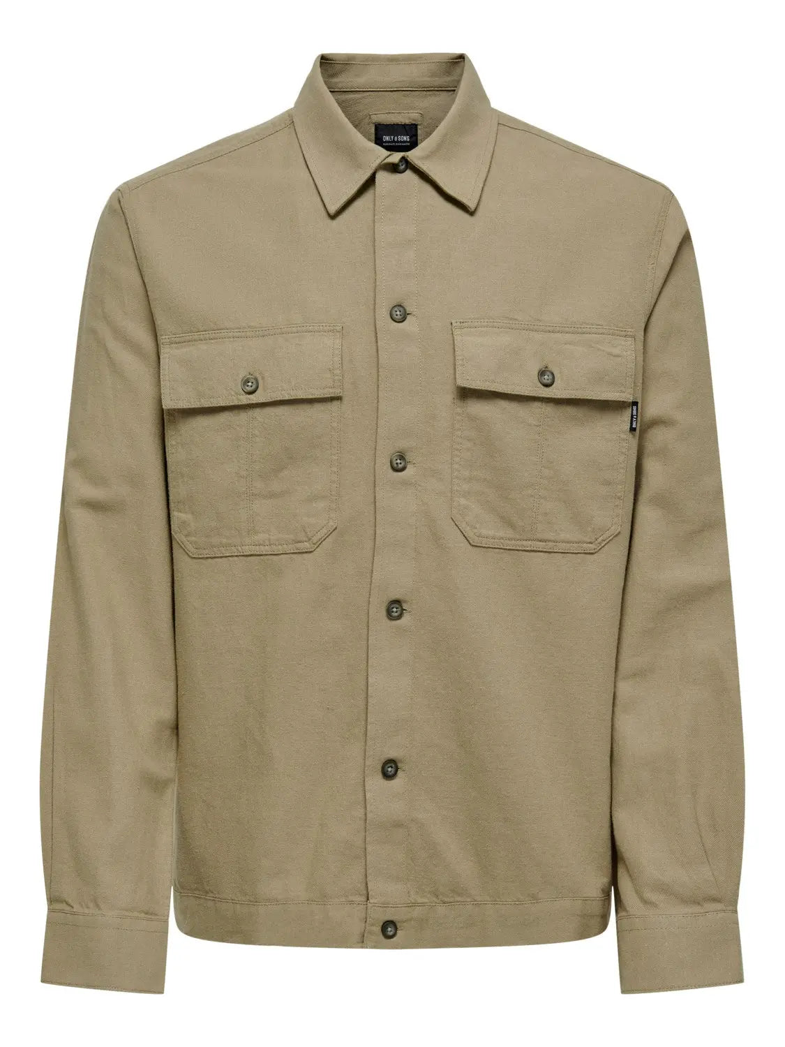 Kennet Lin Overshirt - Chinchilla Only & Sons