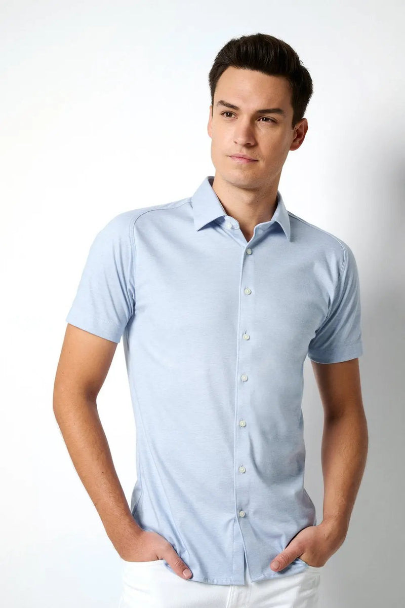 Kent Flex SS Shirt 100 - Light Blue DESOTO
