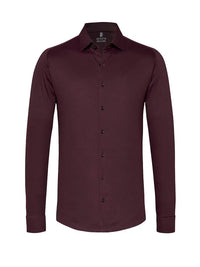 Kent Flex Shirt 402 - Dark Burgundy Pique DESOTO
