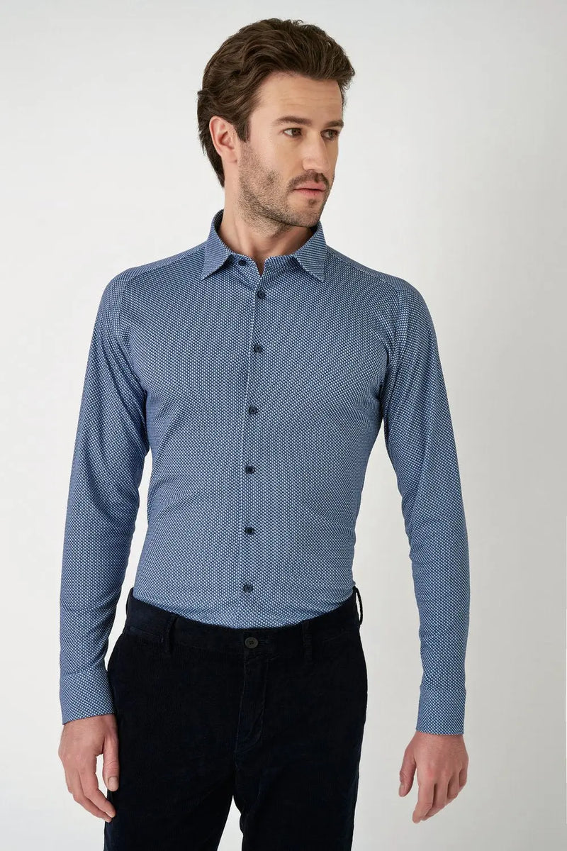 Kent Flex Shirt 522 - Medium Blue DESOTO