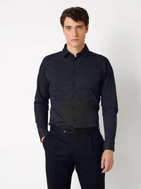 Kent Flex Shirt 581 - Navy Squares DESOTO