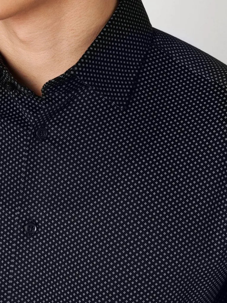 Kent Flex Shirt 581 - Navy Squares DESOTO