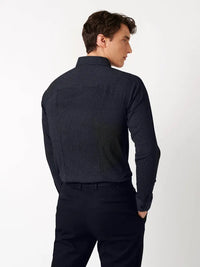 Kent Flex Shirt 581 - Navy Squares DESOTO