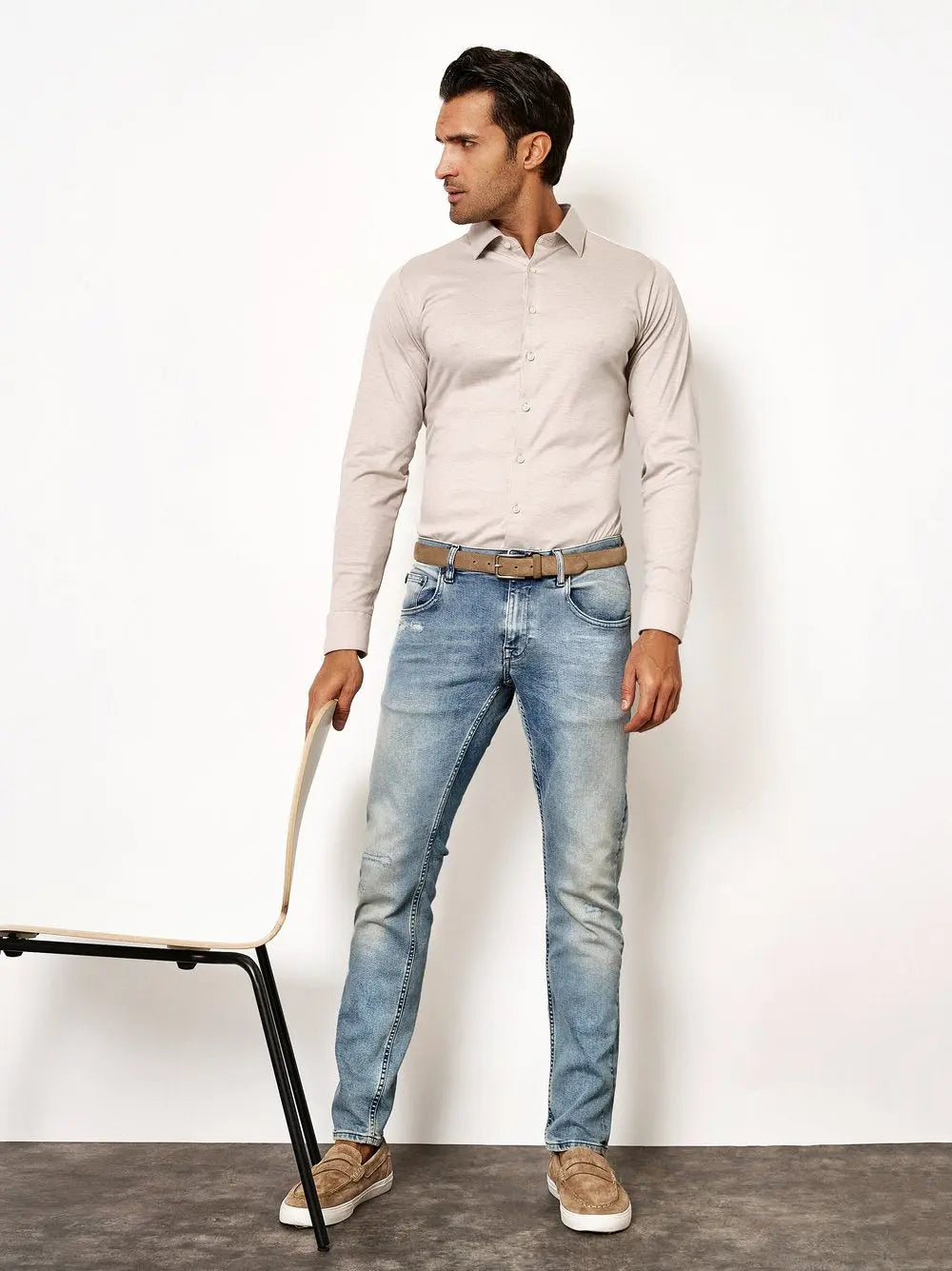 Kent Flex Shirt 804 - Sand DESOTO