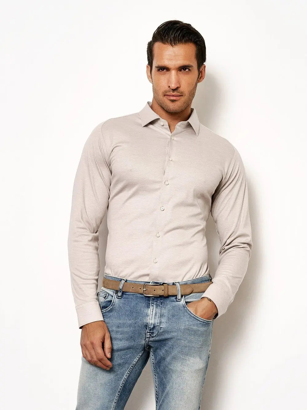 Kent Flex Shirt 804 - Sand DESOTO