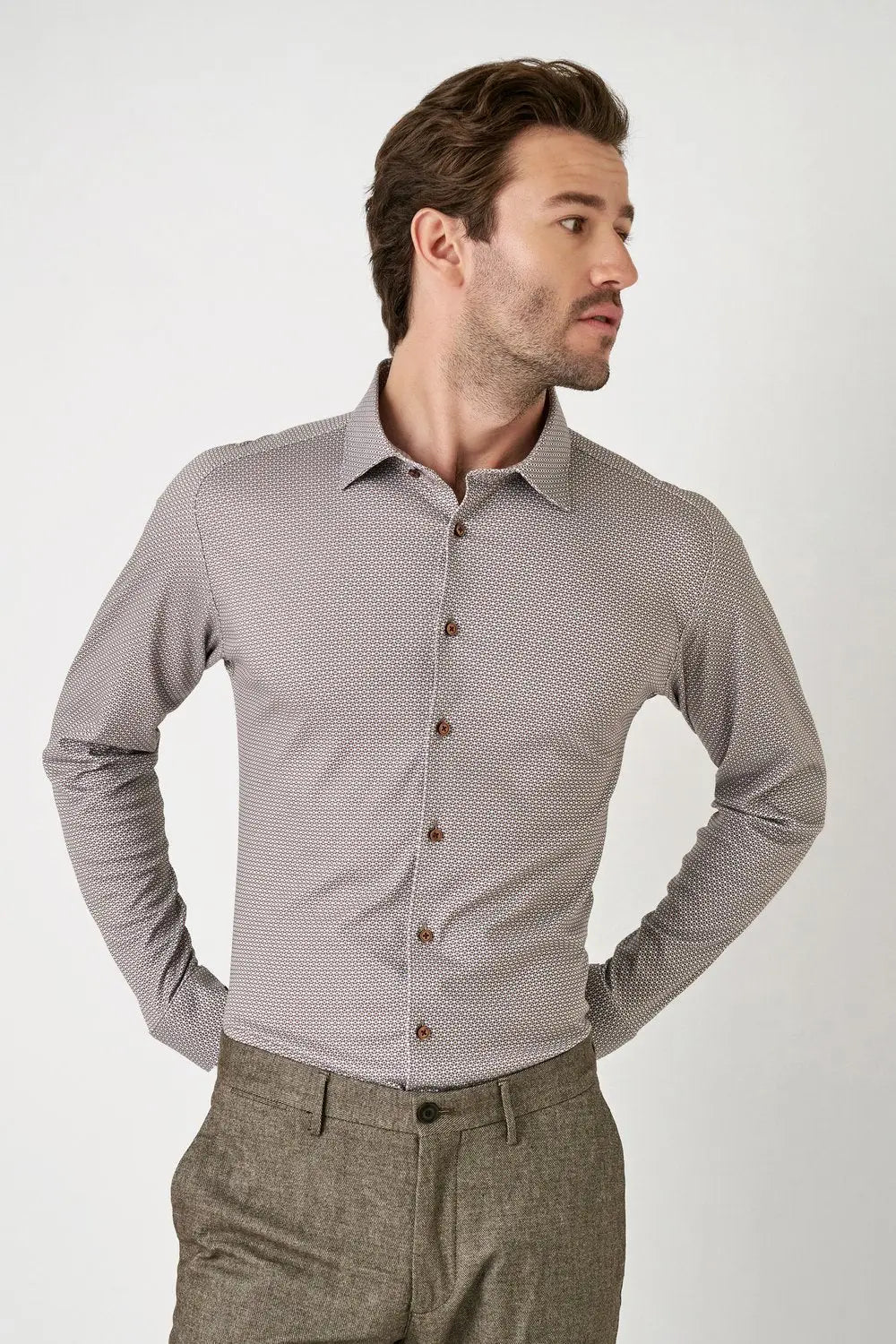 Kent Flex Shirt 872 - Sand DESOTO