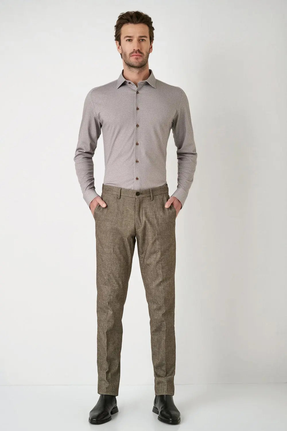 Kent Flex Shirt 872 - Sand DESOTO