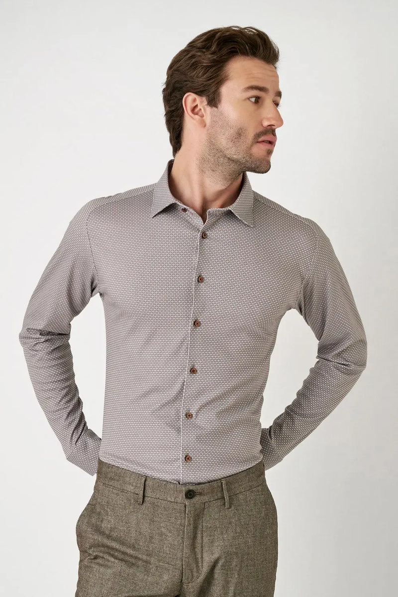Kent Flex Shirt 872 - Sand DESOTO
